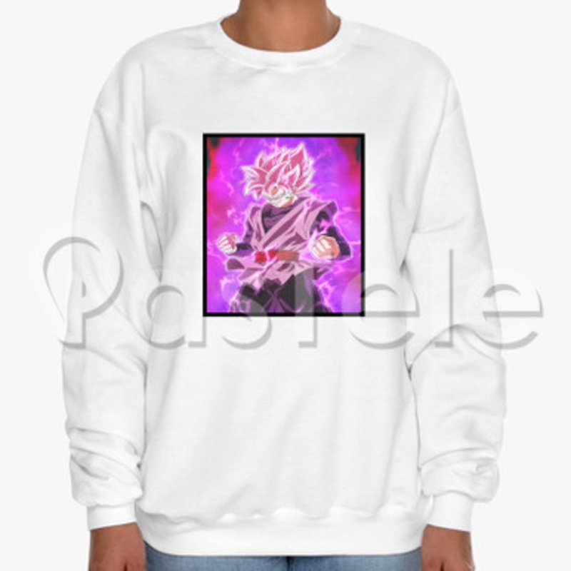 Black Super Saiyan Rose Custom Unisex Crewneck Sweatshirt Cotton Polyester Fabric Cloth