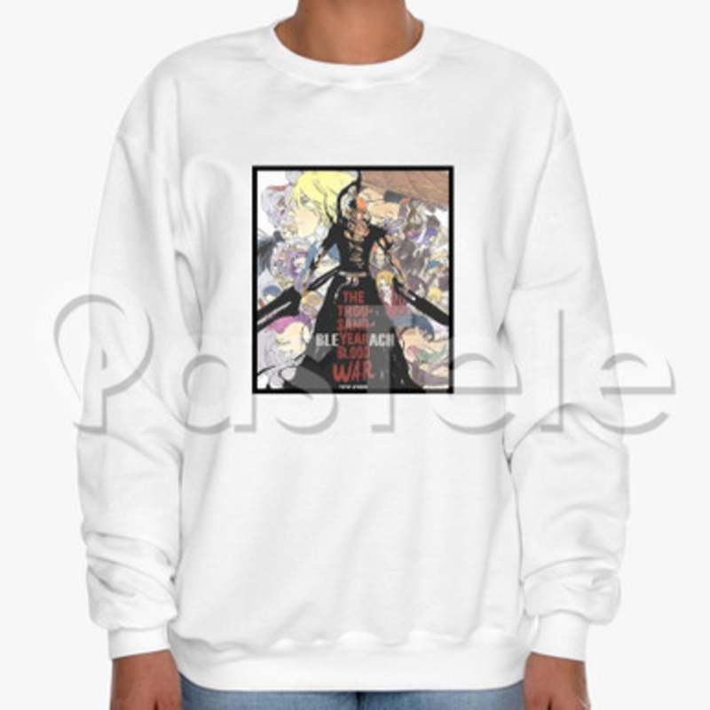 Bleach Custom Unisex Crewneck Sweatshirt Cotton Polyester Fabric Cloth