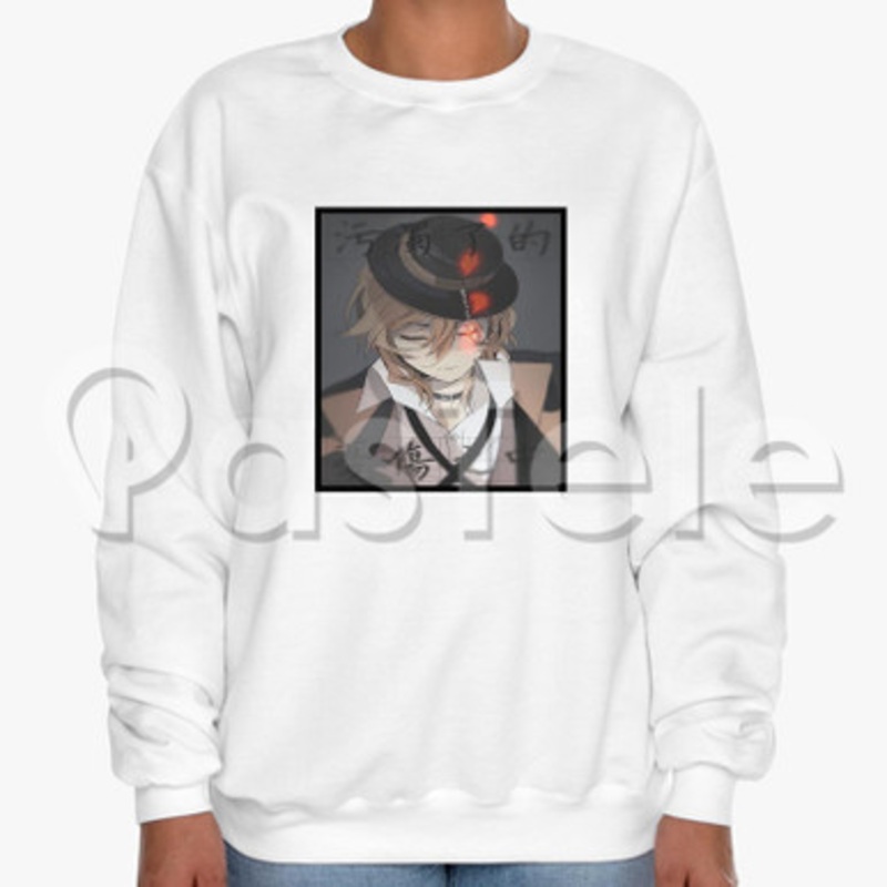Chuuya Nakahara Bungou Stray Dogs Custom Unisex Crewneck Sweatshirt Cotton Polyester Fabric Cloth