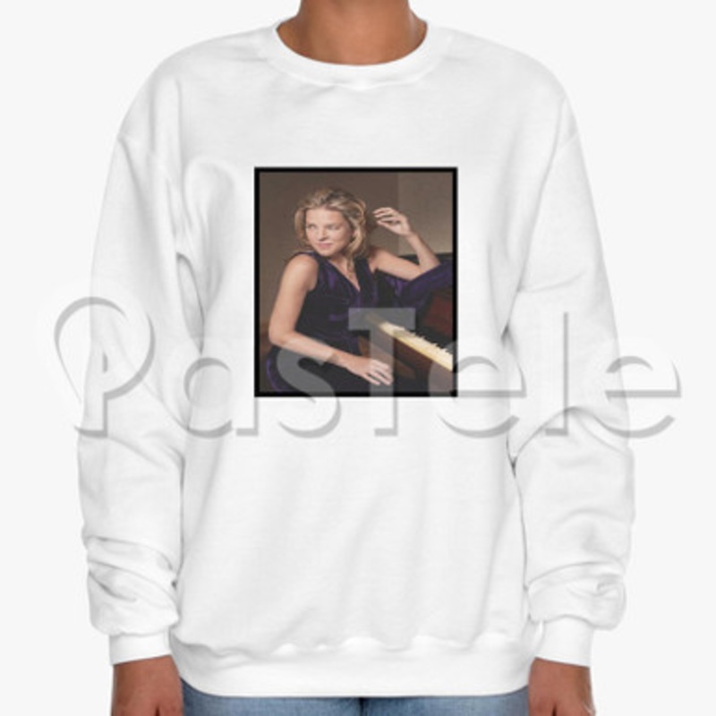 Diana Krall Custom Unisex Crewneck Sweatshirt Cotton Polyester Fabric Cloth