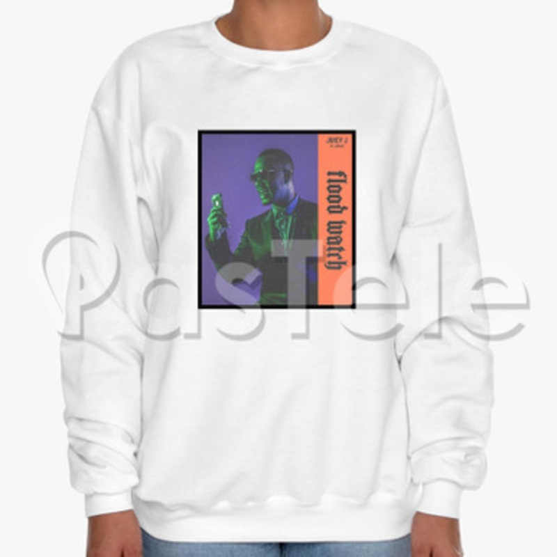 Flood Watch Juicy J Feat Offset Custom Unisex Crewneck Sweatshirt Cotton Polyester Fabric Cloth