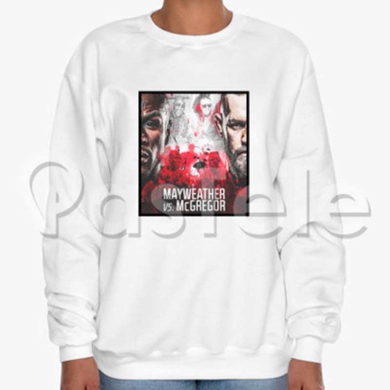 Floyd Mayweather Jr vs Conor Mc Gregor Custom Unisex Crewneck Sweatshirt Cotton Polyester Fabric Cloth