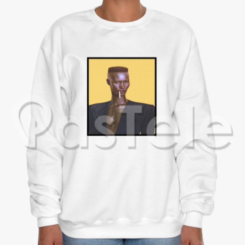 Grace Jones Custom Unisex Crewneck Sweatshirt Cotton Polyester Fabric Cloth