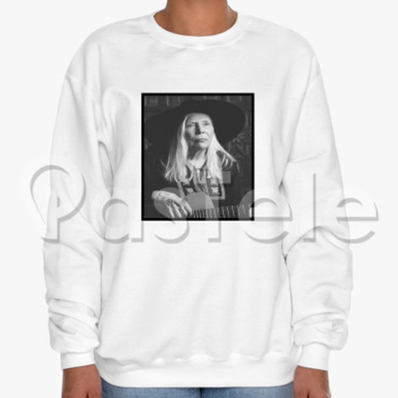 Joni Mitchell Custom Unisex Crewneck Sweatshirt Cotton Polyester Fabric Cloth