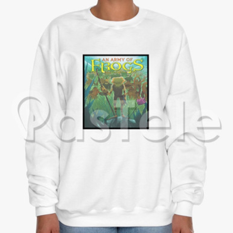 Kulipari An Army of Frogs Custom Unisex Crewneck Sweatshirt Cotton Polyester Fabric Cloth