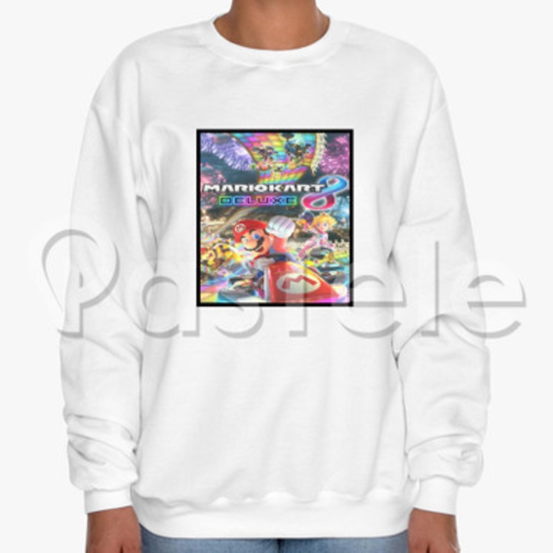 Mario Kart 8 Custom Unisex Crewneck Sweatshirt Cotton Polyester Fabric Cloth