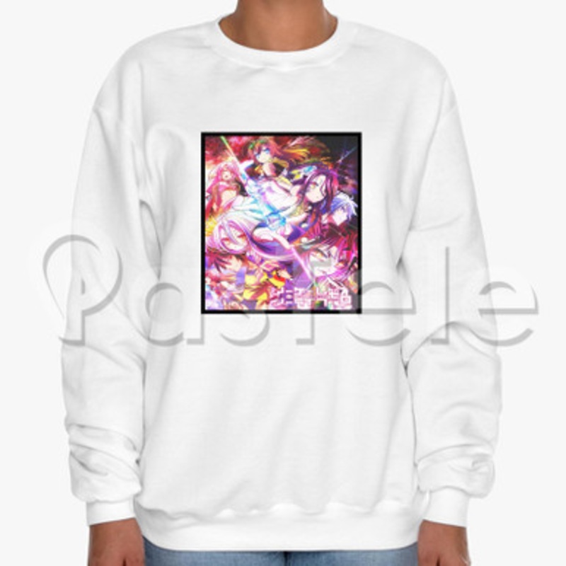 No Game No Life Zero Anime Custom Unisex Crewneck Sweatshirt Cotton Polyester Fabric Cloth