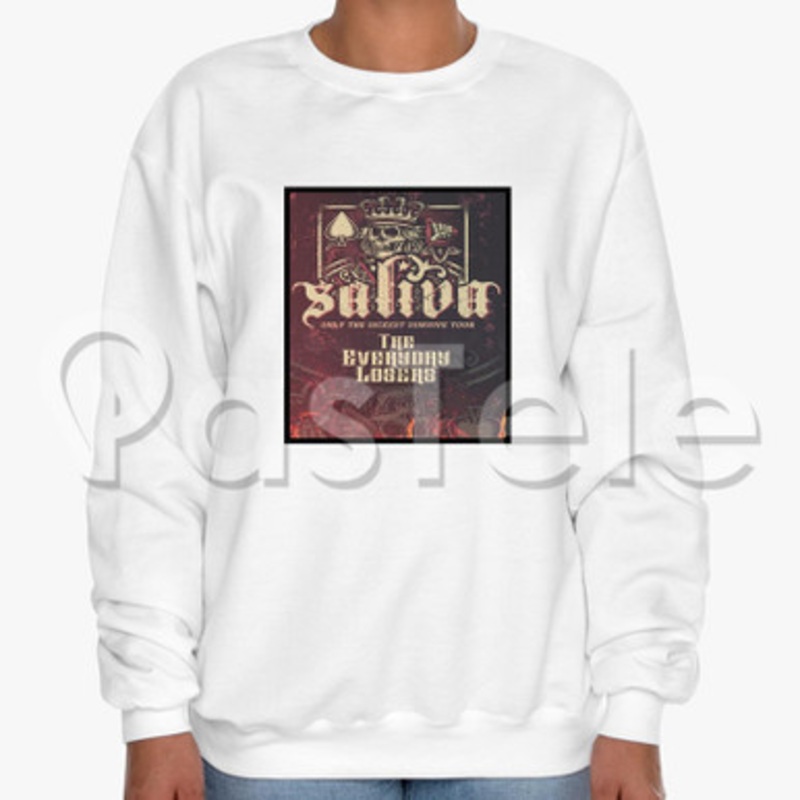 Saliva Custom Unisex Crewneck Sweatshirt Cotton Polyester Fabric Cloth