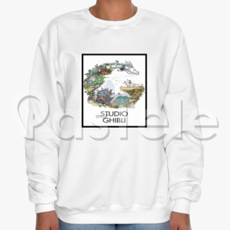 Studio Ghibli Tribute Custom Unisex Crewneck Sweatshirt Cotton Polyester Fabric Cloth
