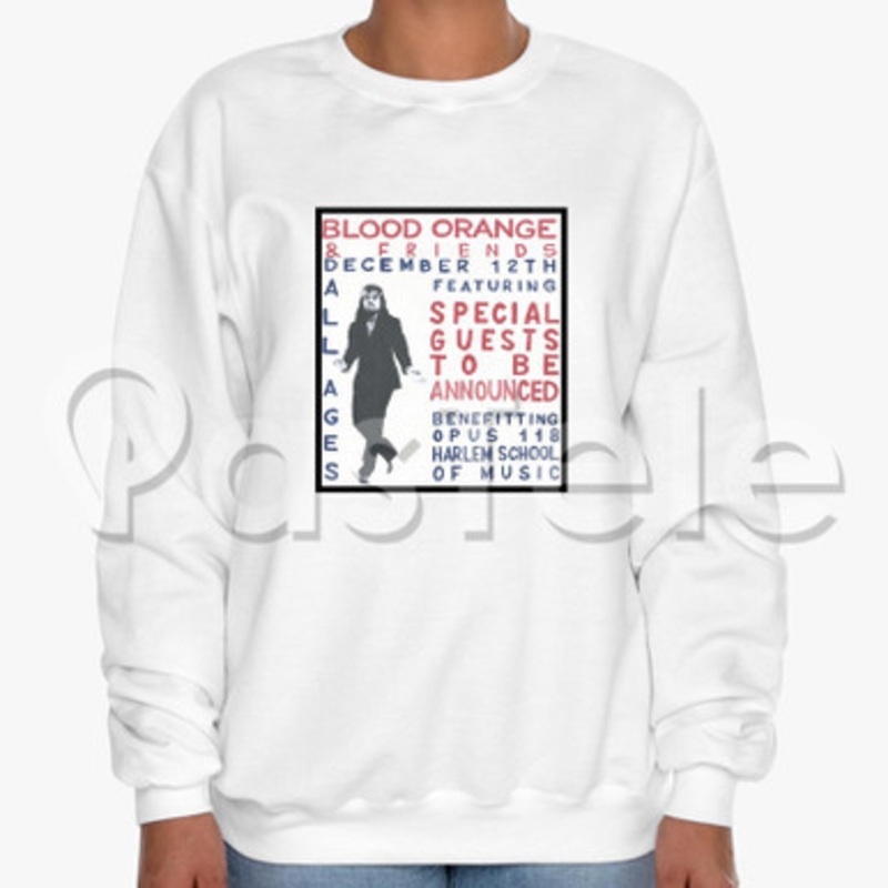 Blood Orange Custom Unisex Crewneck Sweatshirt Cotton Polyester Fabric