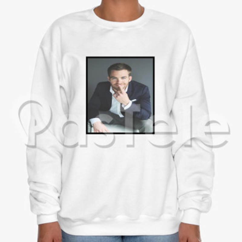 Chris Pine Custom Unisex Crewneck Sweatshirt Cotton Polyester Fabric