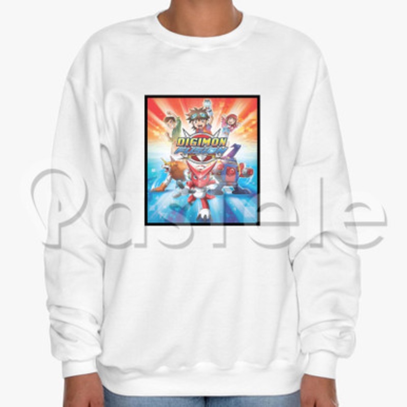 Digimon Fusion Custom Unisex Crewneck Sweatshirt Cotton Polyester Fabric