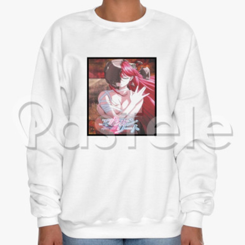 Elfen Lied Custom Unisex Crewneck Sweatshirt Cotton Polyester Fabric