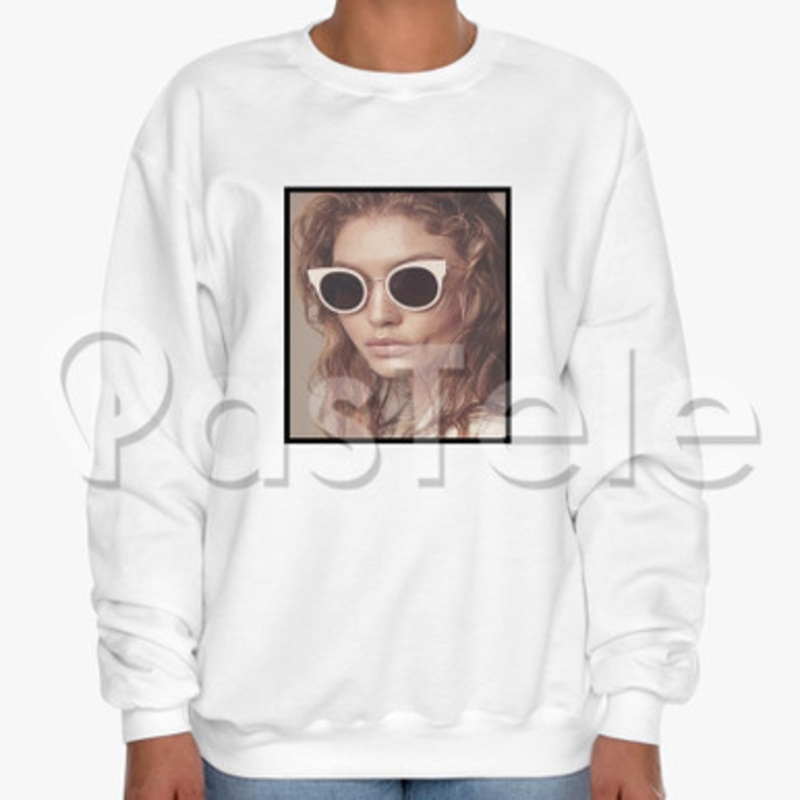 Gigi Hadid Custom Unisex Crewneck Sweatshirt Cotton Polyester Fabric