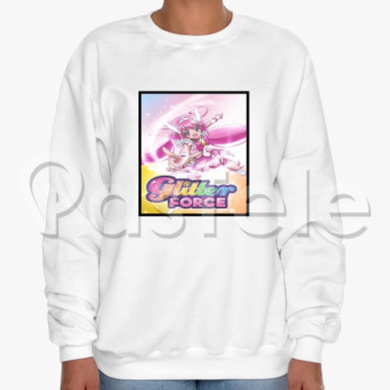 Glitter Force Custom Unisex Crewneck Sweatshirt Cotton Polyester Fabric