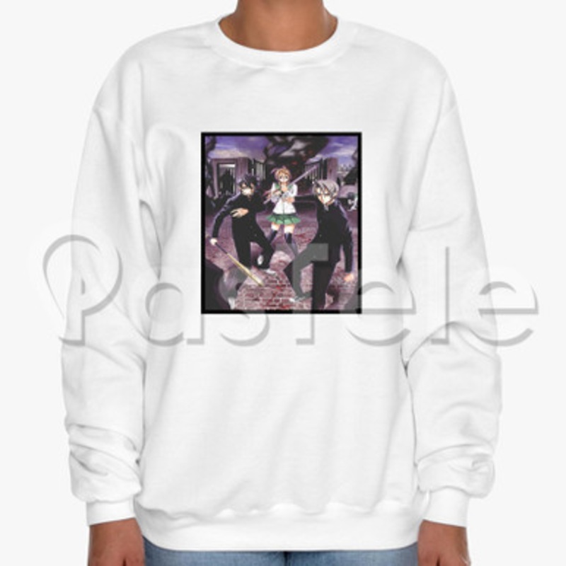 Highschool of the Dead Custom Unisex Crewneck Sweatshirt Cotton Polyester Fabric