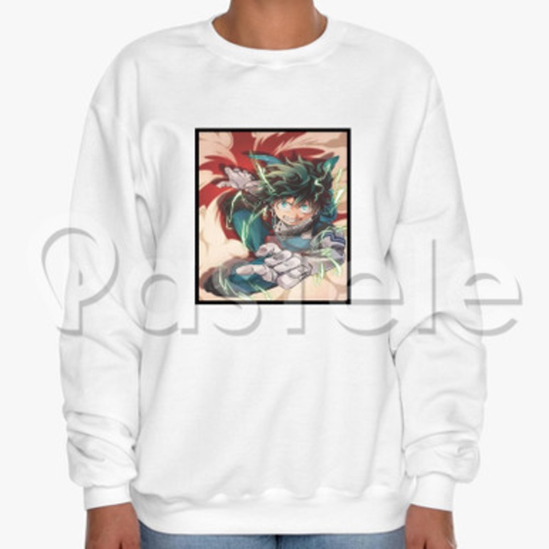 Izuku Midoriya My Hero Academia Custom Unisex Crewneck Sweatshirt Cotton Polyester Fabric