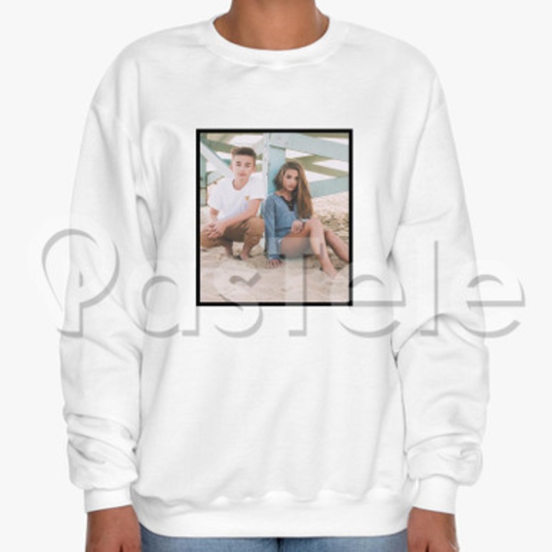 Johnny Orlando and Mackenzie Ziegler Custom Unisex Crewneck Sweatshirt Cotton Polyester Fabric