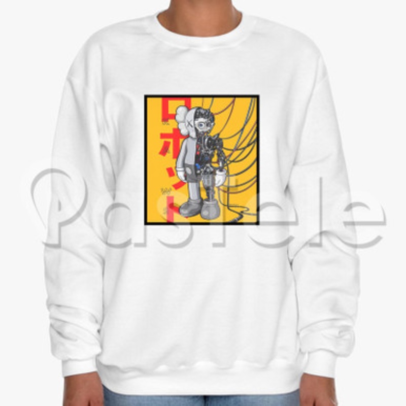 Kaws Custom Unisex Crewneck Sweatshirt Cotton Polyester Fabric