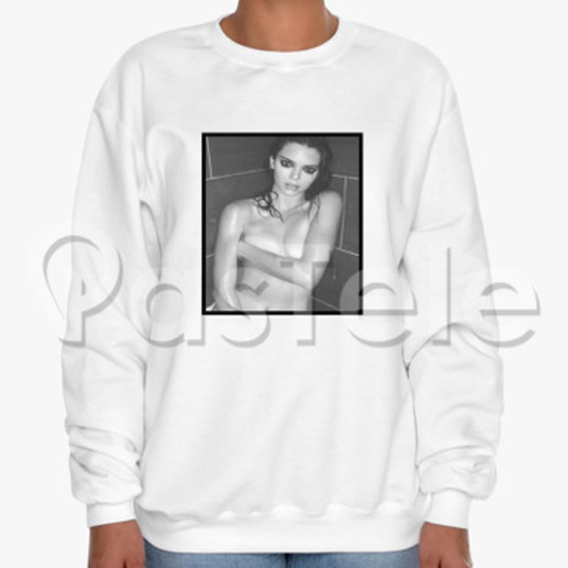Kendall Jenner Custom Unisex Crewneck Sweatshirt Cotton Polyester Fabric