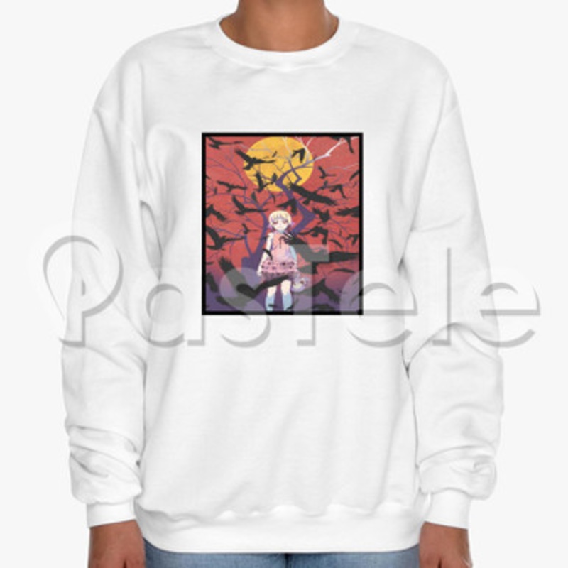 Kizumonogatari III Reiketsu hen Custom Unisex Crewneck Sweatshirt Cotton Polyester Fabric