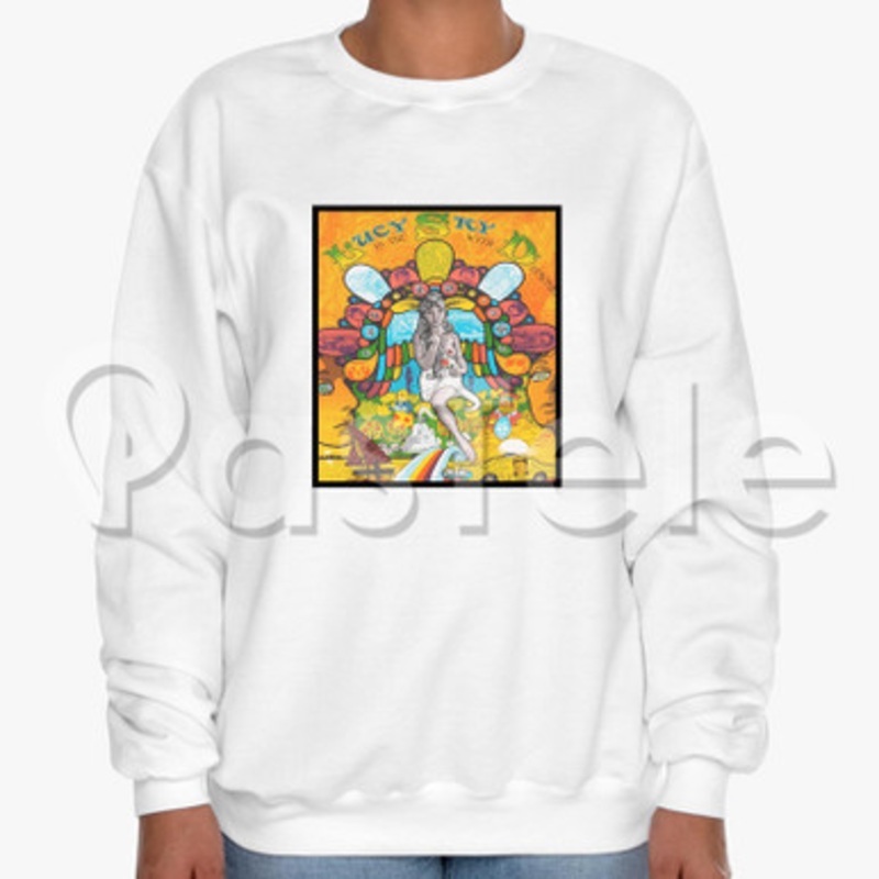 Lucy in the Sky With Diamonds Custom Unisex Crewneck Sweatshirt Cotton Polyester Fabric