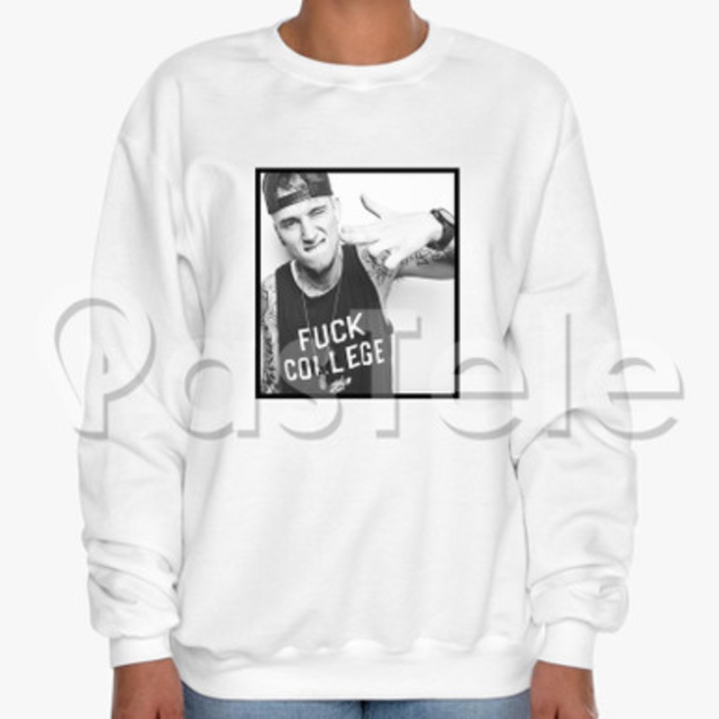 Machine Gun Kelly Custom Unisex Crewneck Sweatshirt Cotton Polyester Fabric