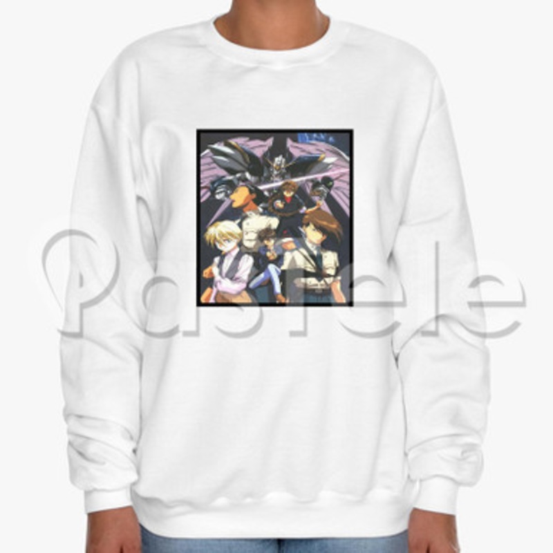 Mobile Suit Gundam Wing Custom Unisex Crewneck Sweatshirt Cotton Polyester Fabric