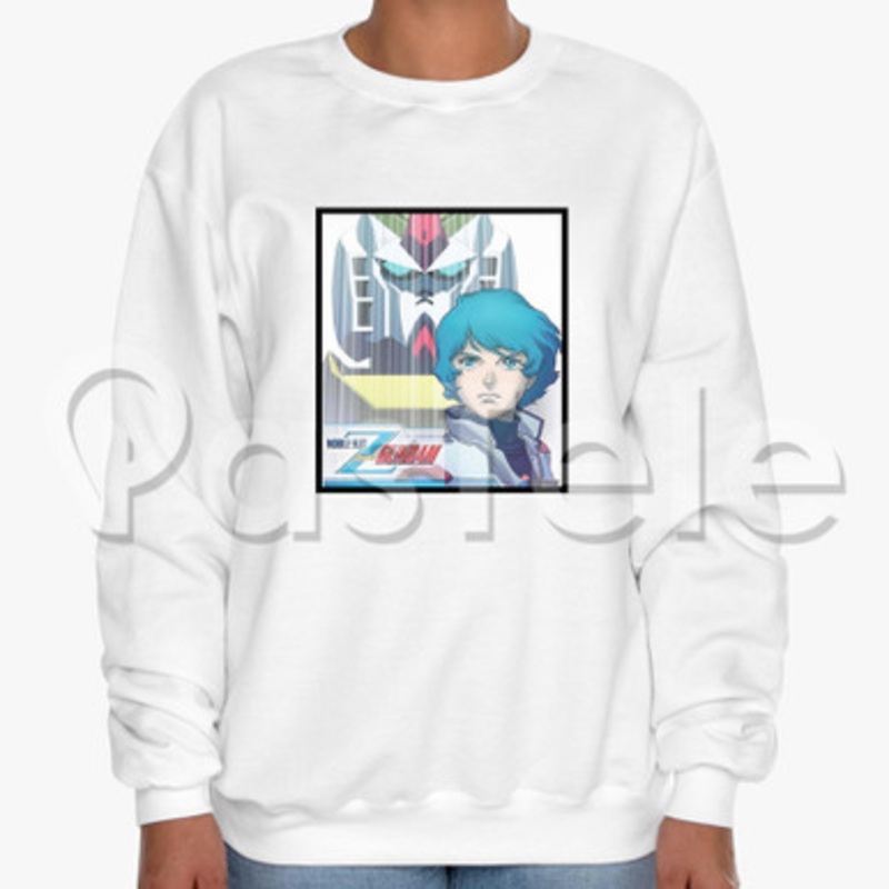 Mobile Suit Zeta Gundam Custom Unisex Crewneck Sweatshirt Cotton Polyester Fabric