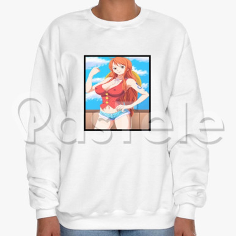Nami One Piece Custom Unisex Crewneck Sweatshirt Cotton Polyester Fabric