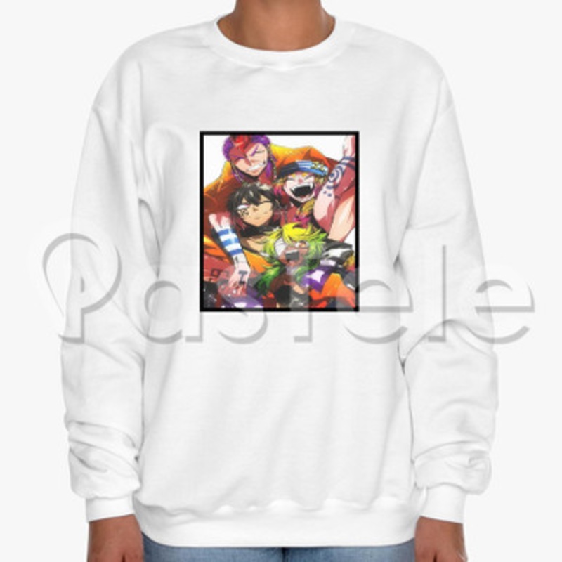 Nanbaka Anime Custom Unisex Crewneck Sweatshirt Cotton Polyester Fabric