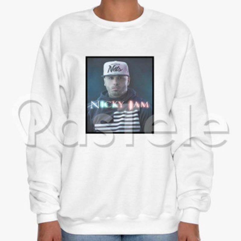 Nicky Jam Custom Unisex Crewneck Sweatshirt Cotton Polyester Fabric