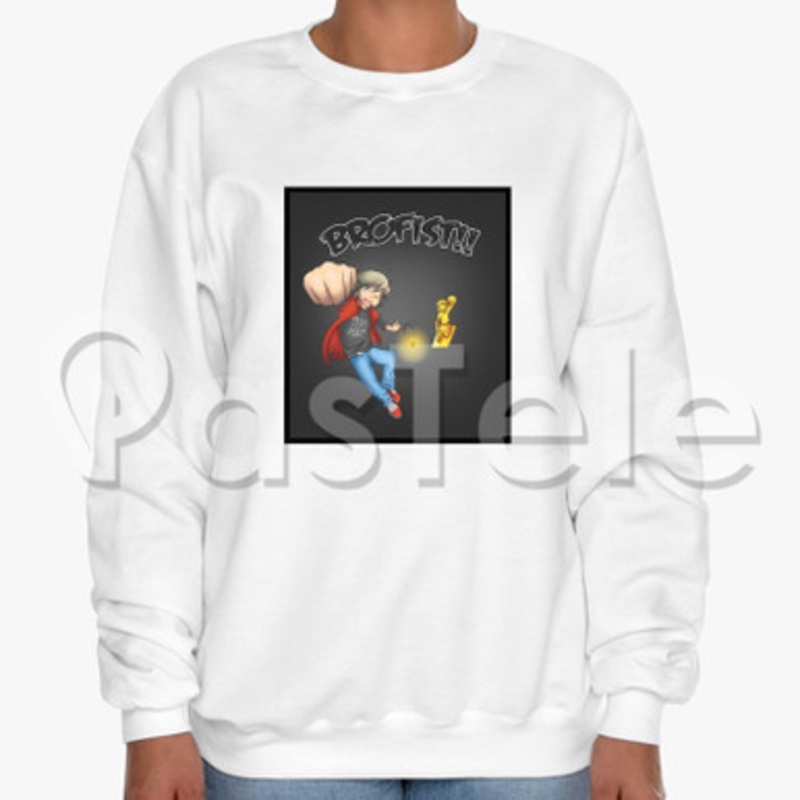 Pewdiepie Brofist Custom Unisex Crewneck Sweatshirt Cotton Polyester Fabric