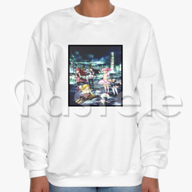 Puella Magi Madoka Magica Custom Unisex Crewneck Sweatshirt Cotton Polyester Fabric