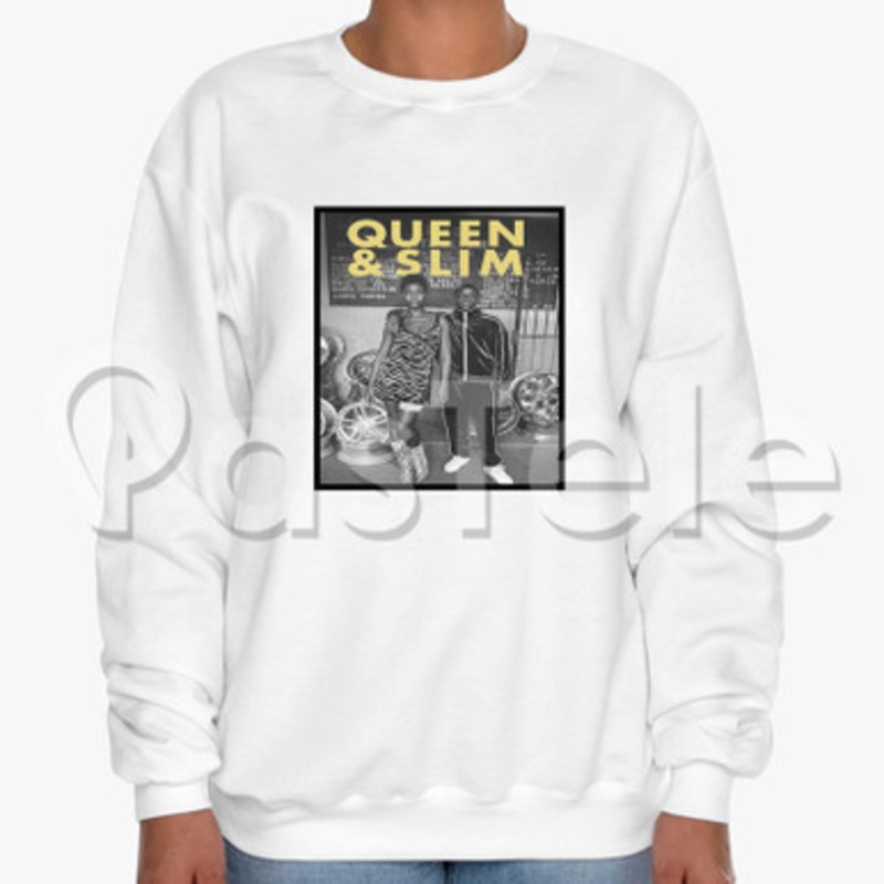 Queen and Slim Custom Unisex Crewneck Sweatshirt Cotton Polyester Fabric
