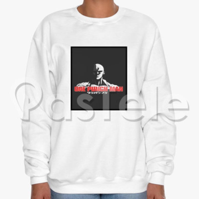 Saitama One Punch Man Custom Unisex Crewneck Sweatshirt Cotton Polyester Fabric