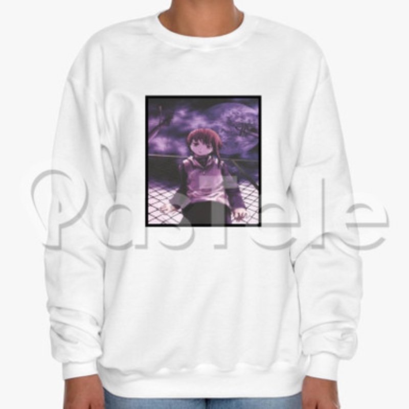 Serial Experiments Lain Custom Unisex Crewneck Sweatshirt Cotton Polyester Fabric