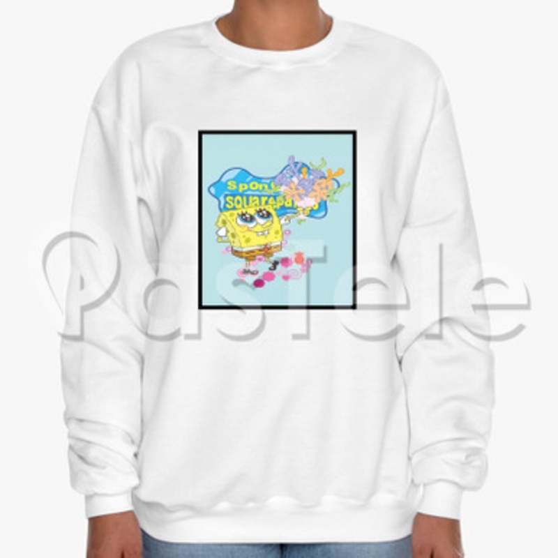 Spongebob Squarepants Custom Unisex Crewneck Sweatshirt Cotton Polyester Fabric
