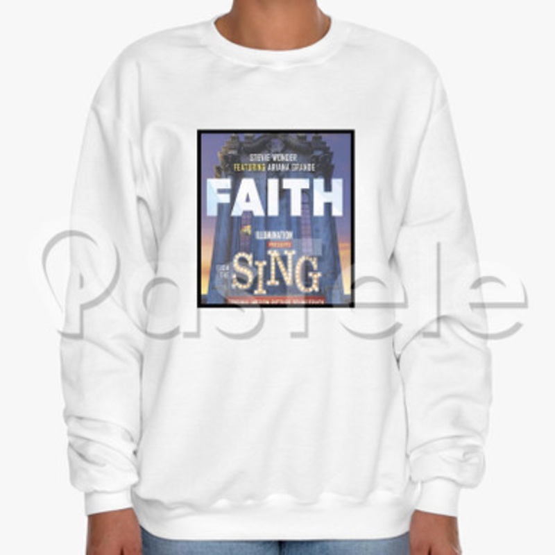 Stevie Wonder Faith ft Ariana Grande Custom Unisex Crewneck Sweatshirt Cotton Polyester Fabric