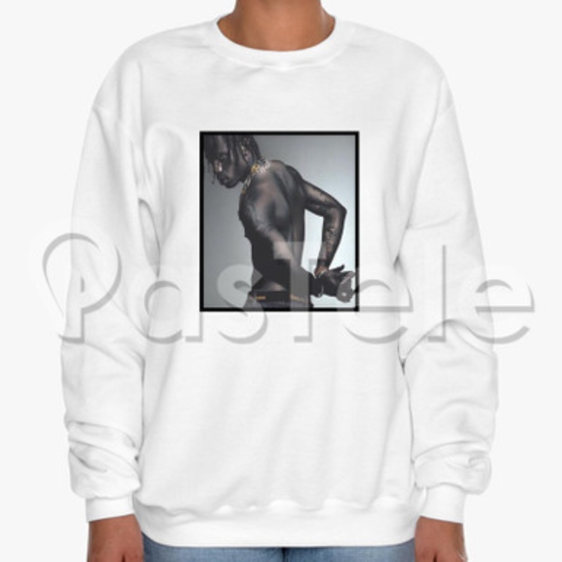 Travis Scott Custom Unisex Crewneck Sweatshirt Cotton Polyester Fabric