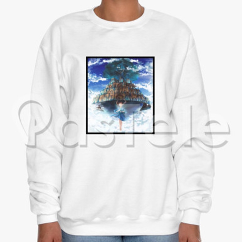 Castle in the Sky Custom Unisex Crewneck Sweatshirt Cotton Polyester Fabric