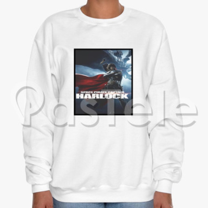 Harlock Space Pirate Custom Unisex Crewneck Sweatshirt Cotton Polyester Fabric