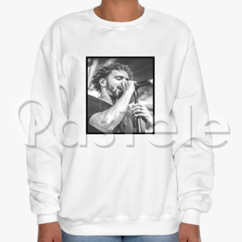 J Cole Custom Unisex Crewneck Sweatshirt Cotton Polyester Fabric