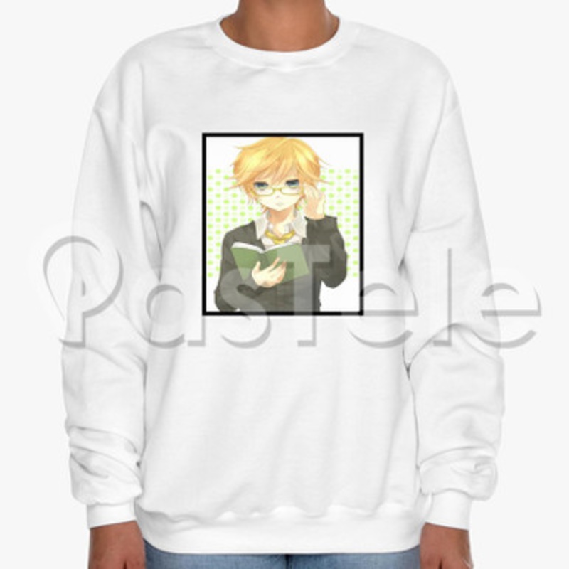 Kagamine Len Vocaloid Custom Unisex Crewneck Sweatshirt Cotton Polyester Fabric