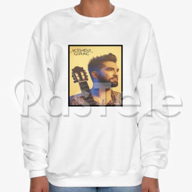 Kendji Girac Guitar Custom Unisex Crewneck Sweatshirt Cotton Polyester Fabric