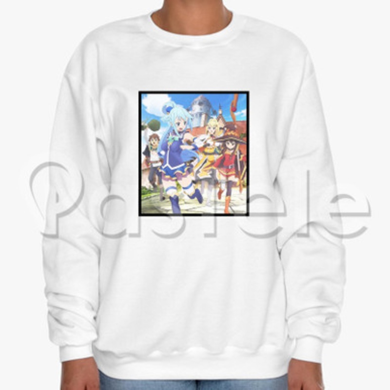 Kono Suba Custom Unisex Crewneck Sweatshirt Cotton Polyester Fabric