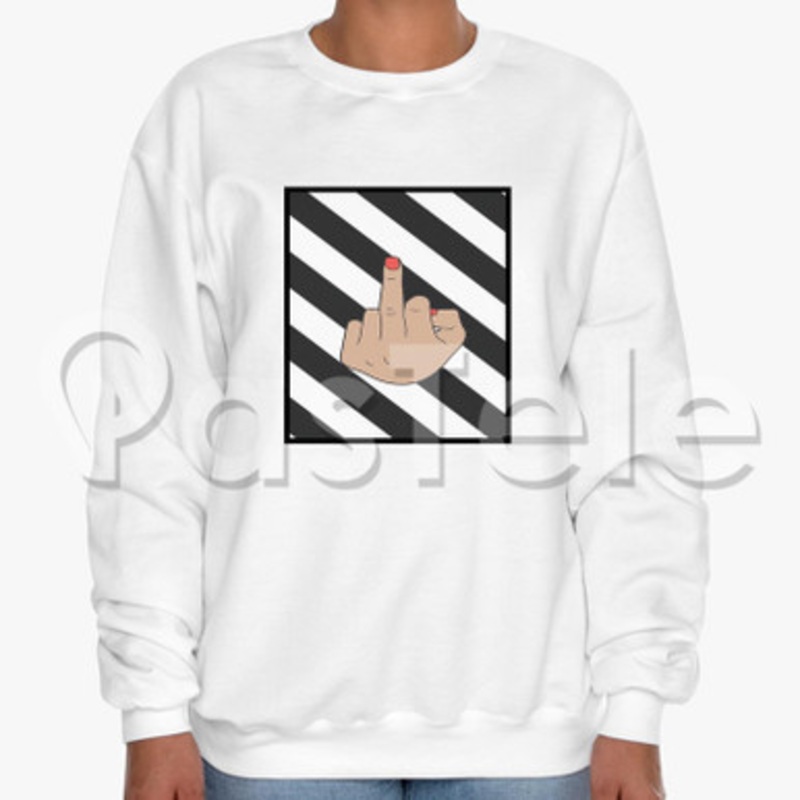 Kris Jenner Hand Custom Unisex Crewneck Sweatshirt Cotton Polyester Fabric