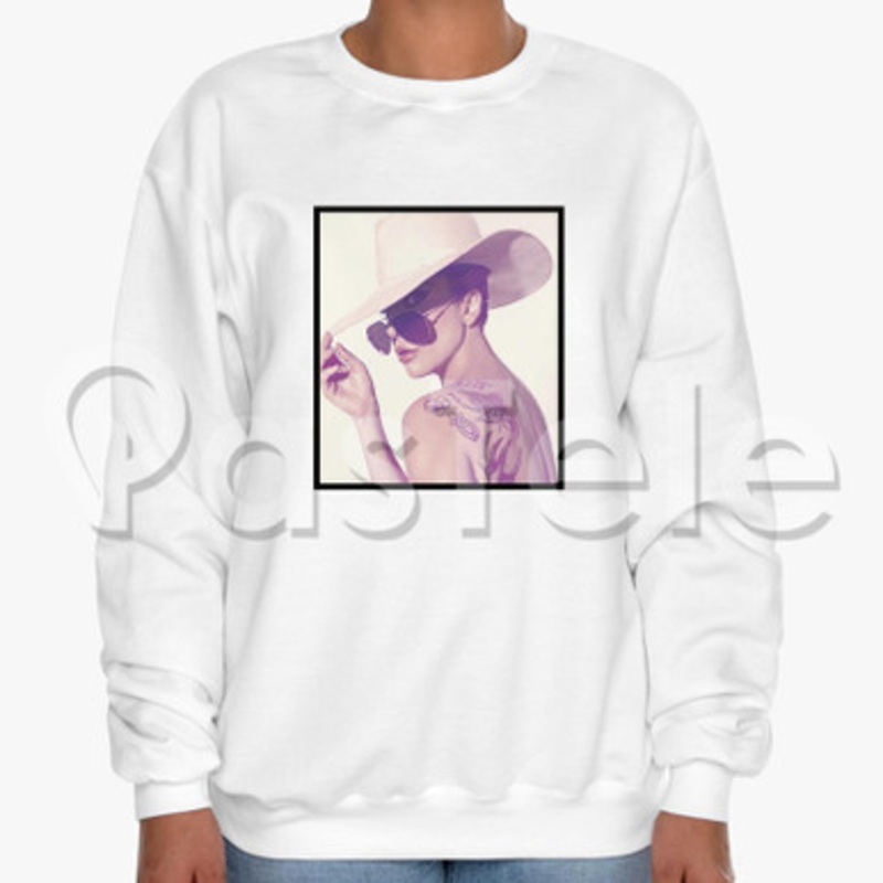 Lady Gaga Custom Unisex Crewneck Sweatshirt Cotton Polyester Fabric