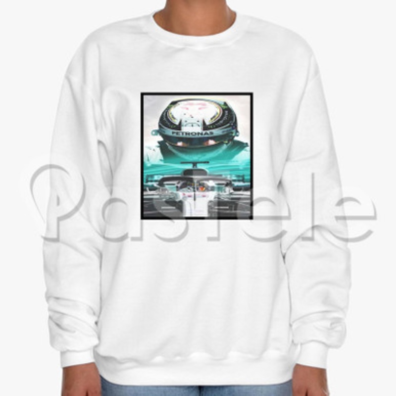 Lewis Hamilton Petronas Custom Unisex Crewneck Sweatshirt Cotton Polyester Fabric