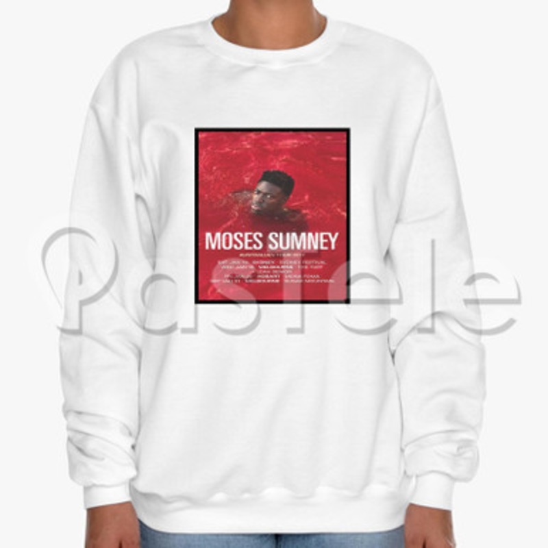 Moses Sumney Australian Tour 2017 Custom Unisex Crewneck Sweatshirt Cotton Polyester Fabric